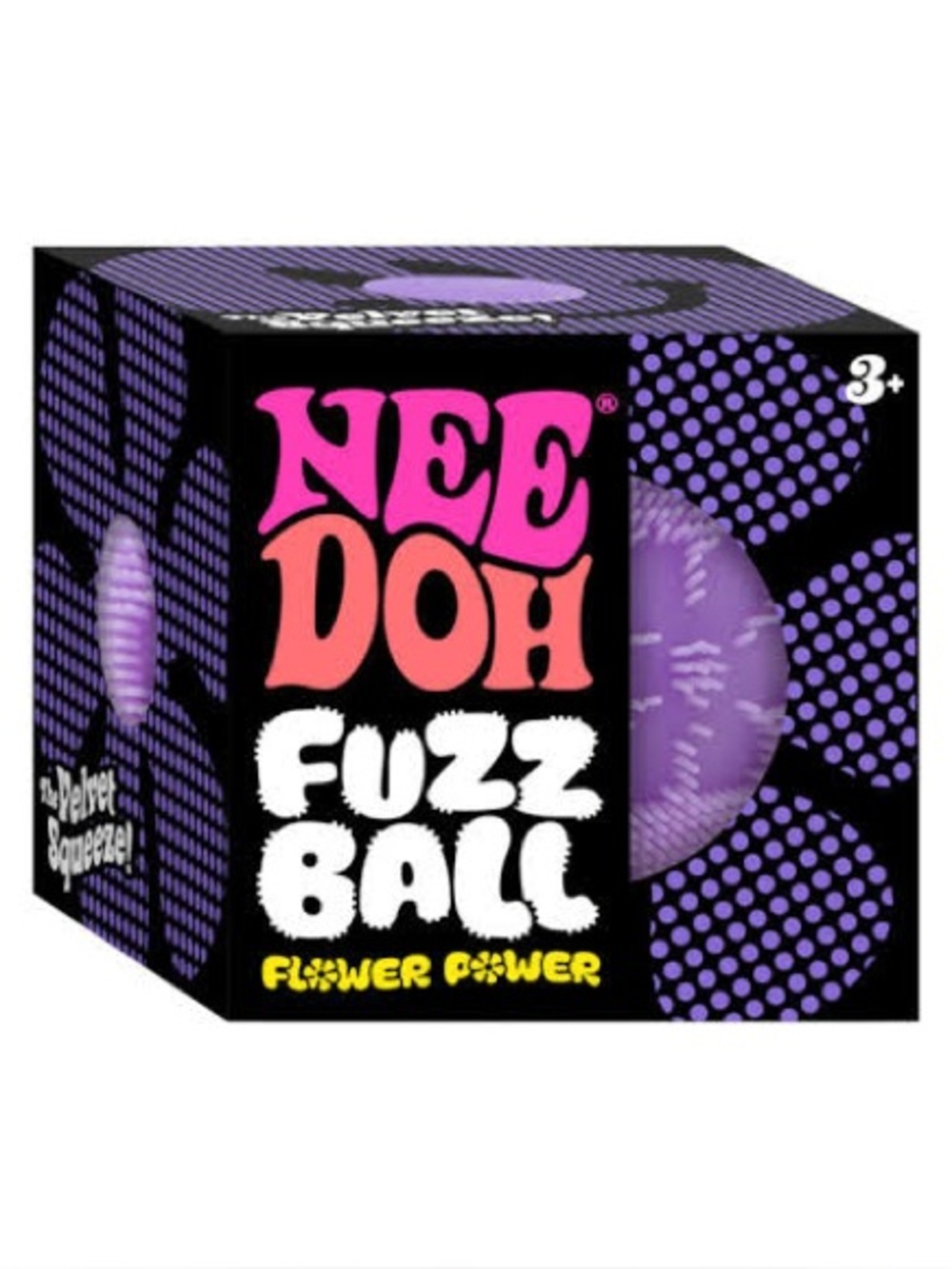 Needoh Fuzz Ball Flower Power - purple